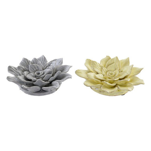 Wall Decoration Dekodonia Flower terracotta (2 pcs) (17 x 5 x 17 cm) Dekodonia