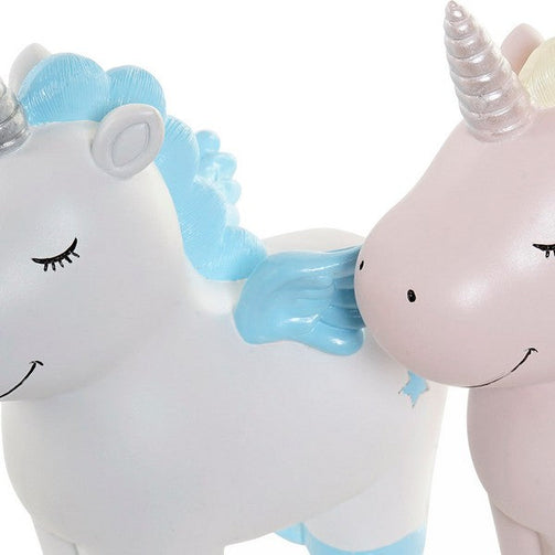 Decorative Figure Dekodonia Resin Unicorn (2 pcs) (22 x 11 x 21 cm) Dekodonia