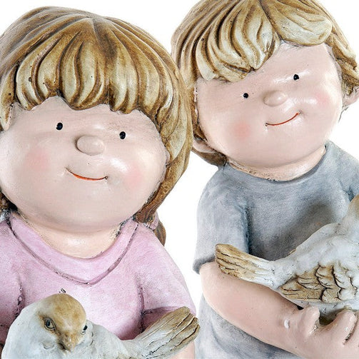 Decorative Figure Dekodonia Fibreglass Boys (2 pcs) (15 x 15 x 39 cm) Dekodonia