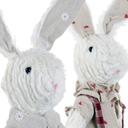 Decorative Figure Dekodonia Polyester Rabbit (28 x 5 x 14 cm) (2 pcs) Dekodonia