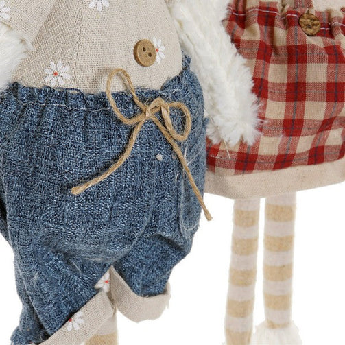 Decorative Figure Dekodonia Polyester Rabbit (28 x 5 x 14 cm) (2 pcs) Dekodonia