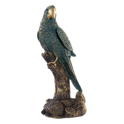 Sculpture Dekodonia Parrot Green Resin (13 x 9 x 25 cm) Dekodonia