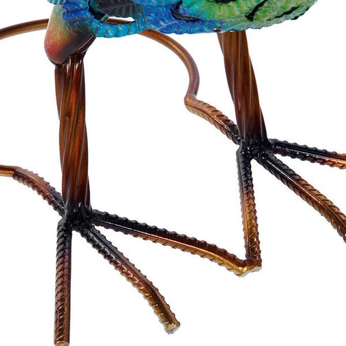 Decorative Figure Dekodonia Peacock Metal Gloss finish (118 x 29 x 102 cm) Dekodonia