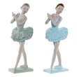 Sculpture Dekodonia Ballet Dancer Resin (2 pcs) (10 x 10 x 28 cm) Dekodonia