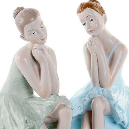 Sculpture Dekodonia Ballet Dancer Resin (2 pcs) (9 x 14 x 16 cm) Dekodonia
