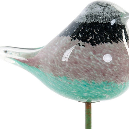 Decorative Figure Dekodonia Bird Metal Crystal (13 x 8 x 25 cm) Dekodonia