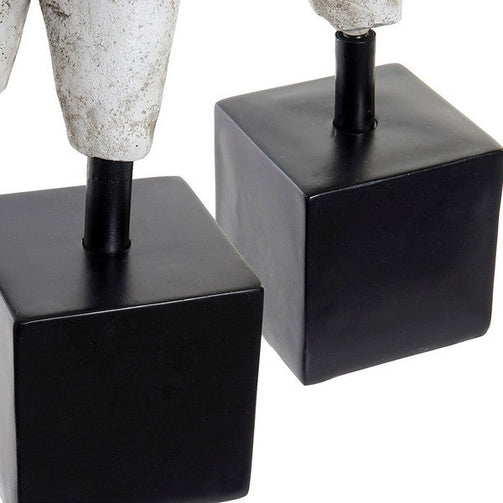Decorative Figure Dekodonia Resin Iron (14 x 11 x 45 cm) (2 pcs) Dekodonia