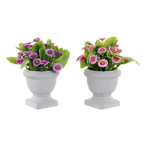 Decorative Flower Dekodonia Paper Plastic Cloth Iron (2 pcs) (14 x 14 x 17 cm) Dekodonia