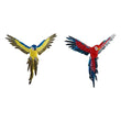Decorative Figure Dekodonia Feather (60 x 54 cm) (2 pcs) Dekodonia