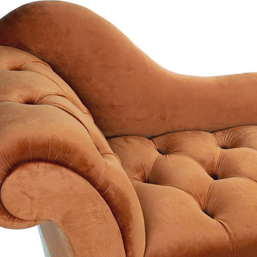 Chaise Longue Sofa Dekodonia Toasted Orange Wood (120 x 56 x 78 cm) Dekodonia