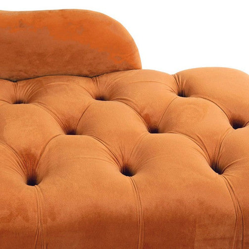 Chaise Longue Sofa Dekodonia Toasted Orange Wood (120 x 56 x 78 cm) Dekodonia