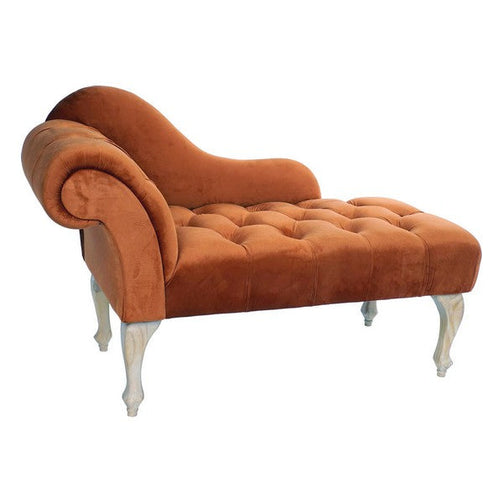 Chaise Longue Sofa Dekodonia Toasted Orange Wood (120 x 56 x 78 cm) Dekodonia