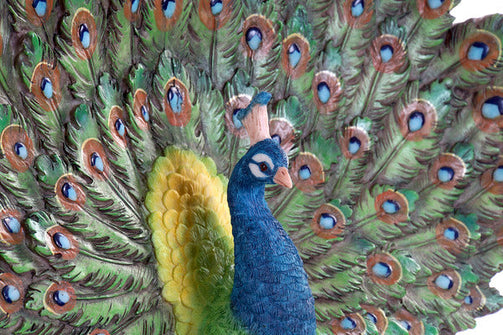 Sculpture Dekodonia Peacock Green Resin (40 x 14 x 34 cm) Dekodonia