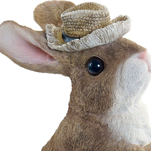 Sculpture Dekodonia Rabbit Brown Resin (14 x 11 x 27 cm) Dekodonia