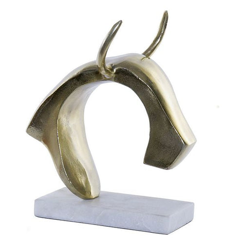 Decorative Figure Dekodonia Aluminium Stone Ox (19 x 25 x 29 cm) Dekodonia