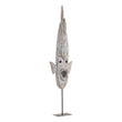 Decorative Figure Dekodonia Metal Paolownia wood Fish (15 x 7 x 64 cm) Dekodonia