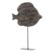 Decorative Figure Dekodonia Metal Paolownia wood Fish (19 x 3 x 26 cm) Dekodonia