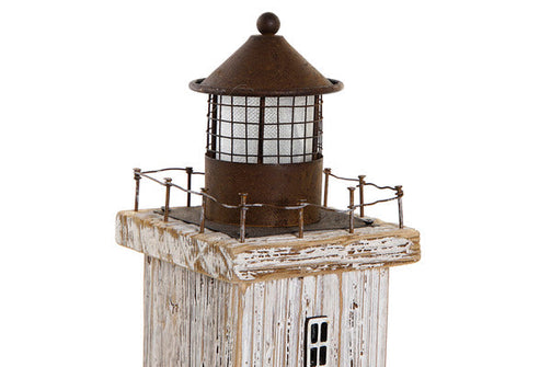 Headlight Dekodonia Ornamental Sailor Metal Paolownia wood (10 x 10 x 42 cm) Dekodonia