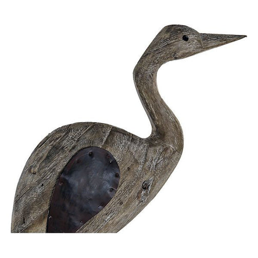 Decorative Figure Dekodonia Bird Wood Metal (29 x 13 x 67 cm) Dekodonia
