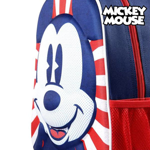 3D School Bag with Wheels Mickey Mouse Red Mickey Mouse