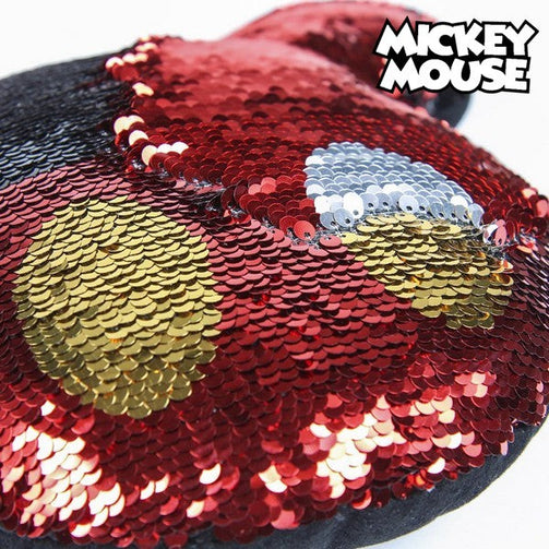 Magic Sequinned Mermaid Cushion Mickey Mouse 74490 Red (30 X 30 cm) Mickey Mouse