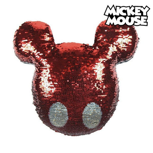 Magic Sequinned Mermaid Cushion Mickey Mouse 74490 Red (30 X 30 cm) Mickey Mouse