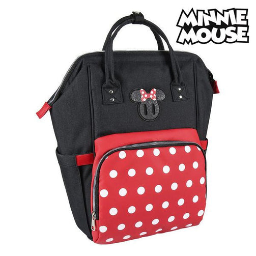 Casual Backpack Minnie Mouse Black Red Minnie Mouse