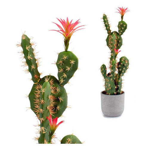 Cactus Pink Plastic Cactus (19 x 80 x 23 cm) Ibergarden