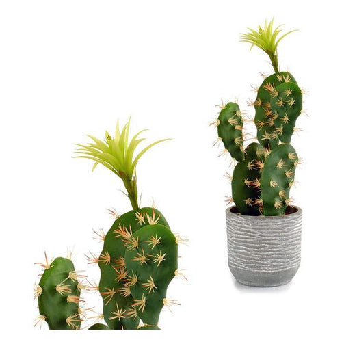 Cactus Plastic White Cactus (14 x 46 x 20 cm) Ibergarden