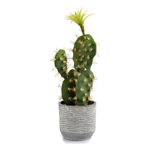 Cactus Plastic White Cactus (14 x 46 x 20 cm) Ibergarden