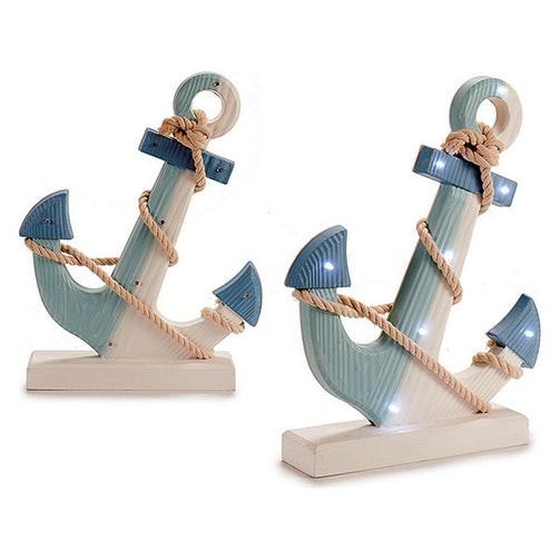 Decorative Figure Wood Rope (7,5 x 39 x 30 cm) LED Lights Gift Decor