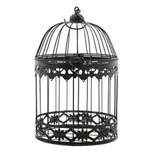 Cage Black Metal Ironwork Black (19 x 30 x 19 cm) Gift Decor