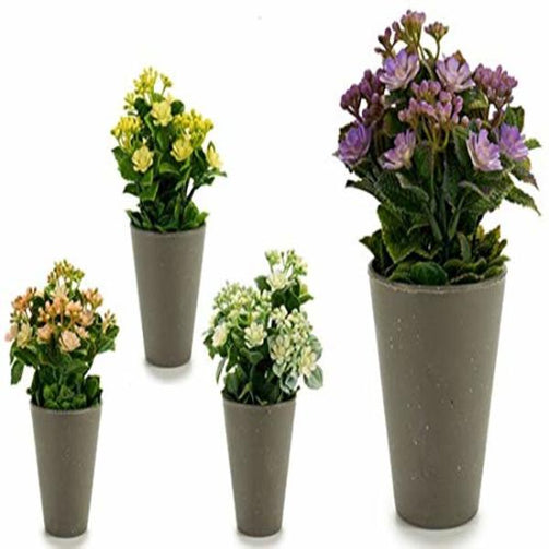 Plant pot Grey Plastic (13 x 21 x 13	cm) Ibergarden