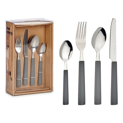 Cutlery set Grey Stainless steel (16 Pieces) BigBuy Home