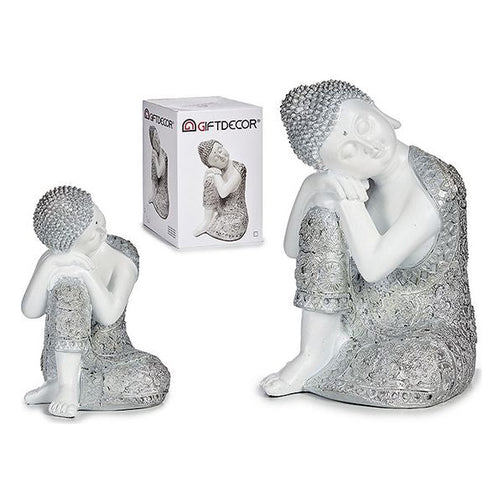 Garden statues Silver Resin (21 x 30 x 21 cm) BigBuy Home