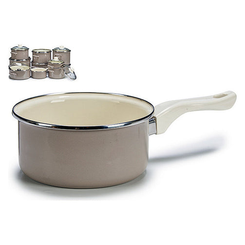 Saucepan Grey Enamelled Steel BigBuy Home