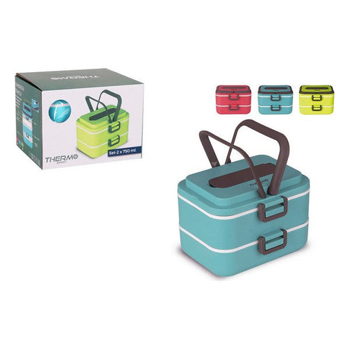 Set of lunch boxes ThermoSport Stackable Thermal (2 uds) (1,5 L) ThermoSport