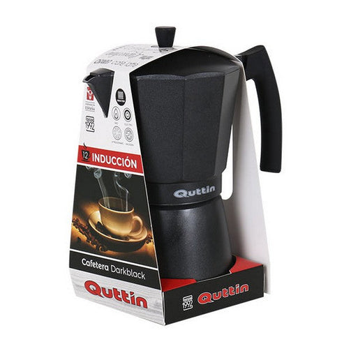 Italian Coffee Pot Quttin Darkblack Induction Black Quttin