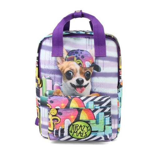 Rucksack Krazy Mals Dash Chihuahua (38 x 27 x 18 cm) BigBuy Fun