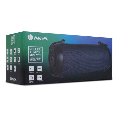 Portable Bluetooth Speakers NGS Roller Mini Blue 15W Blue NGS