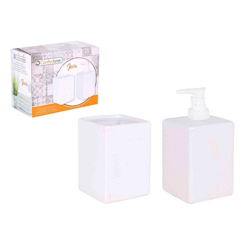 Bath Set Java Confortime White Squared (2 Pcs) Confortime