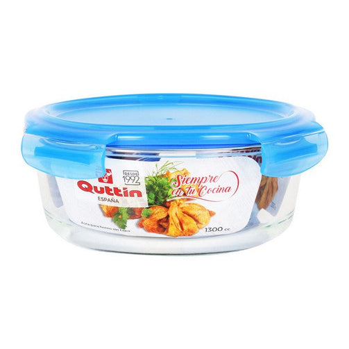 Hermetic Lunch Box Quttin Circular Crystal Blue Quttin