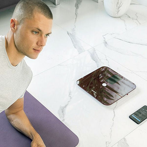 Digital Bathroom Scales Cecotec Surface Precision 10400 Smart Healthy Vision Maroon Cecotec