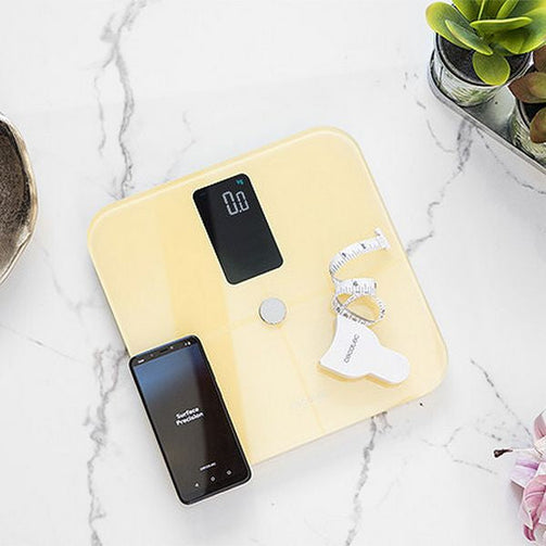 Digital Bathroom Scales Cecotec Surface Precision 10400 Smart Healthy Vision Yellow Cecotec
