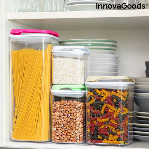 Set of Stackable Hermetically-sealed Kitchen Containers Pilocks InnovaGoods 4 Pieces InnovaGoods