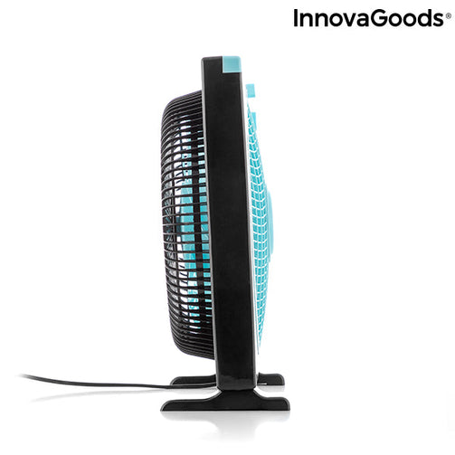 Floor Fan Box InnovaGoods Ø 30 cm 50W Black Blue InnovaGoods