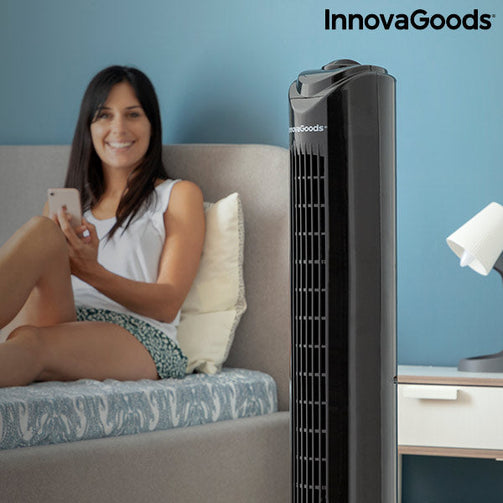 Tower Fan InnovaGoods 80 cm 50W Black InnovaGoods