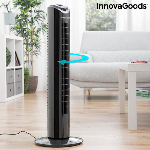 Tower Fan InnovaGoods 80 cm 50W Black InnovaGoods