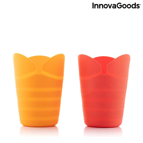 Collapsible Silicone Popcorn Poppers Popbox InnovaGoods (Pack of 2) InnovaGoods