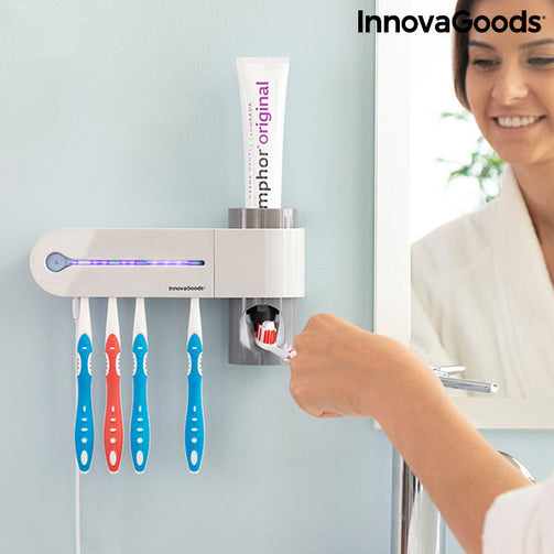 UV Toothbrush Steriliser with Stand and Toothpaste Dispenser Smiluv InnovaGoods InnovaGoods